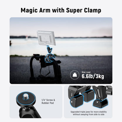 Neewer Super Clamp with Dual Ballhead Magic Arm
