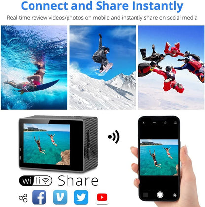 Dragon Touch 4K Action Camera With 170 Degree View