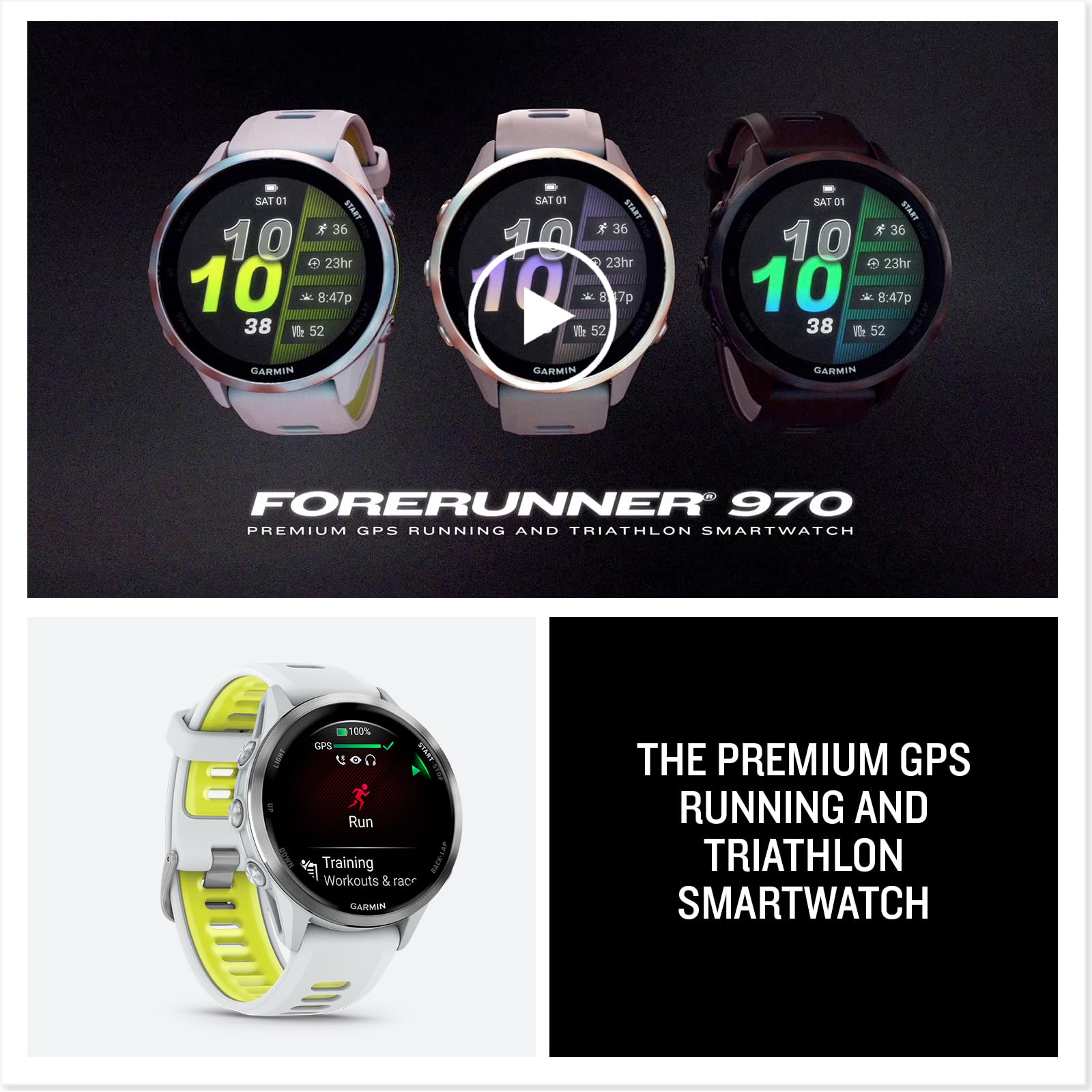 Garmin Forerunner 970 GPS Running and Triathlon Smartwatch