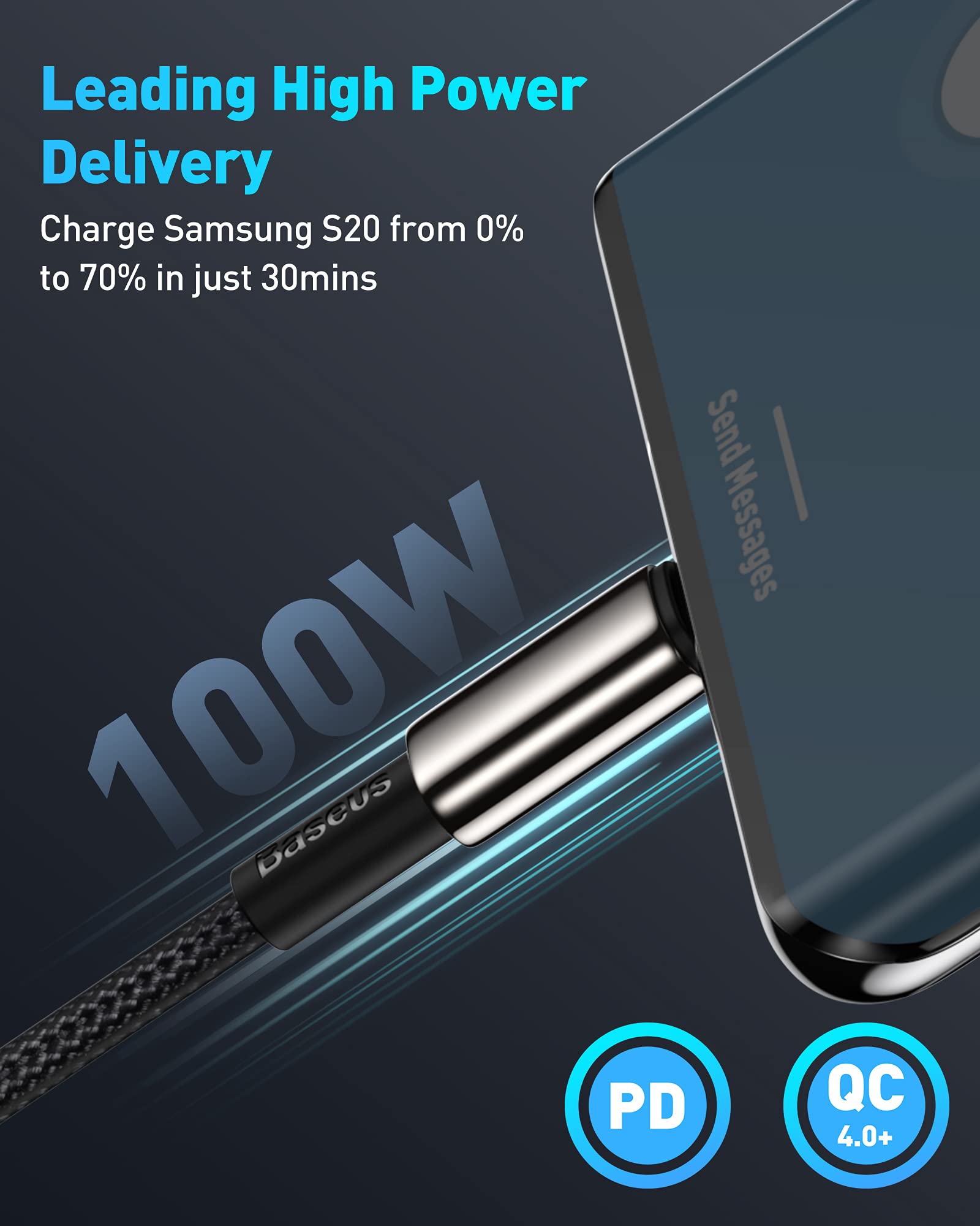 Baseus 100W Fast Charging USB C Cable for All Devices