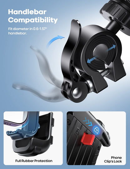 Lamicall Bike Phone Holder for Motorcycle Handlebar Clamp