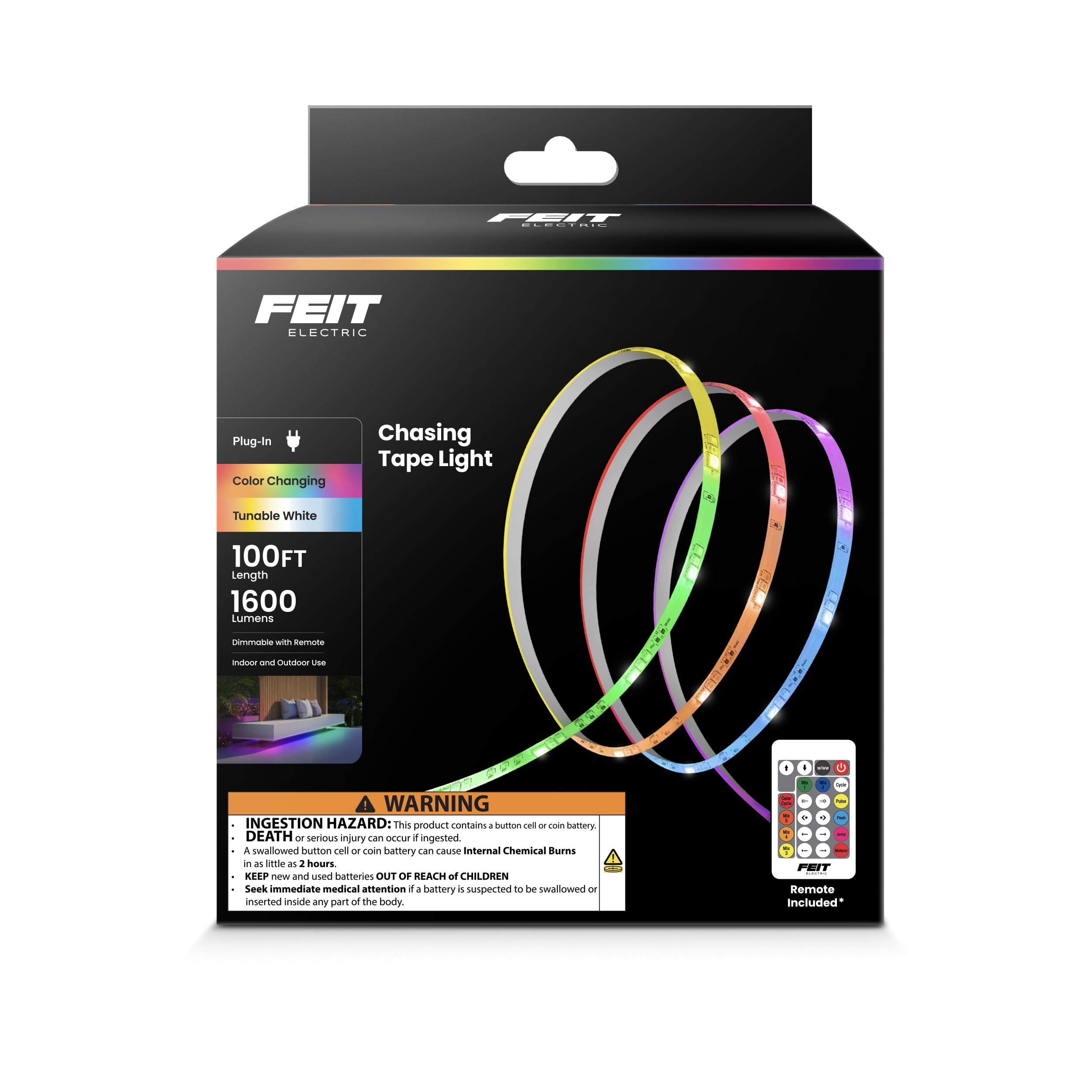 Dimmable RGB Color LED Tape Light For Indoor Ambiance