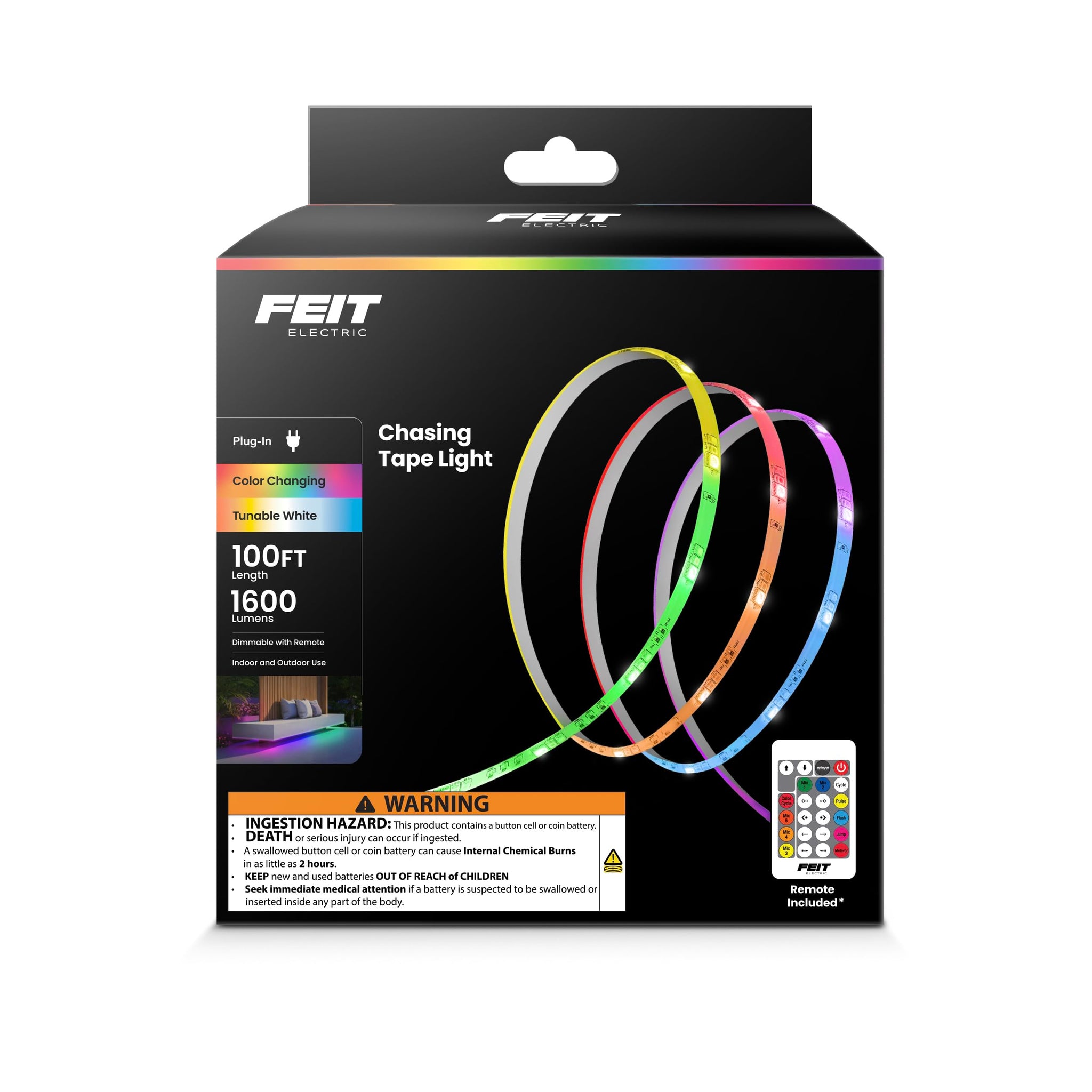 Dimmable RGB Color LED Tape Light For Indoor Ambiance