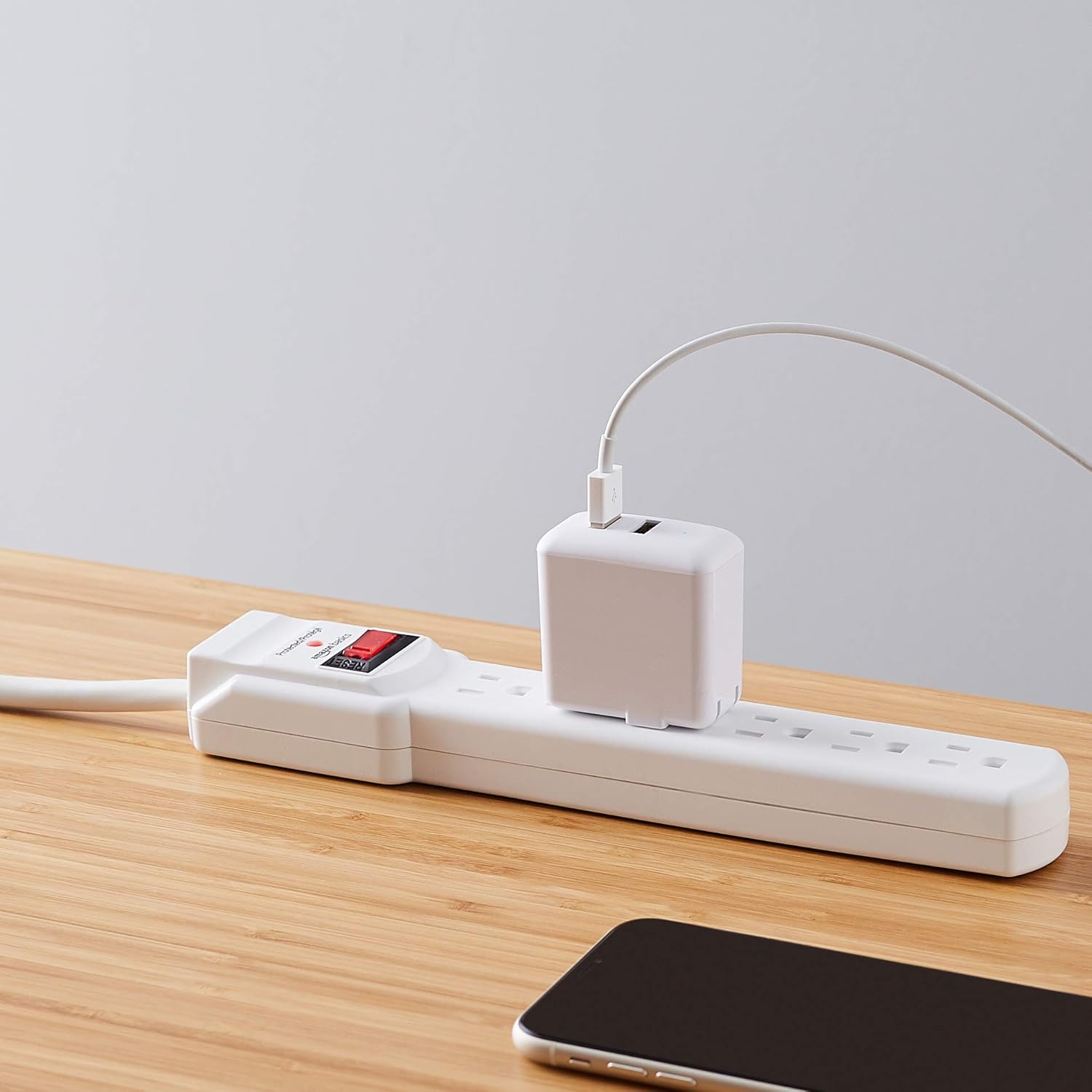 Amazon Basics Two Pack Surge Protector Power Strip 200J