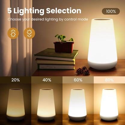 THAUSDAS Dimmable Touch Night Light RGB Colors For Bedroom