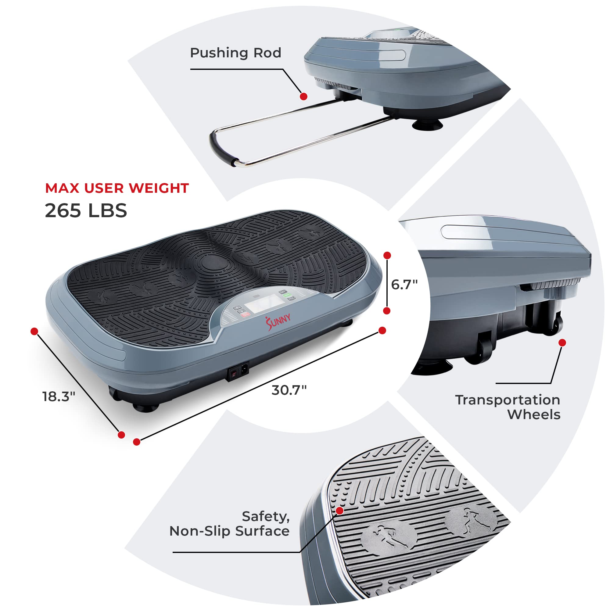 Sunny Health and Fitness Vibration Plate for Weight Loss