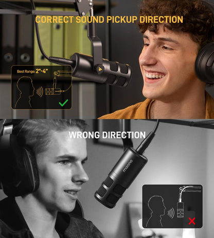 Maono PD100 XLR Cardioid Dynamic Podcast Microphone