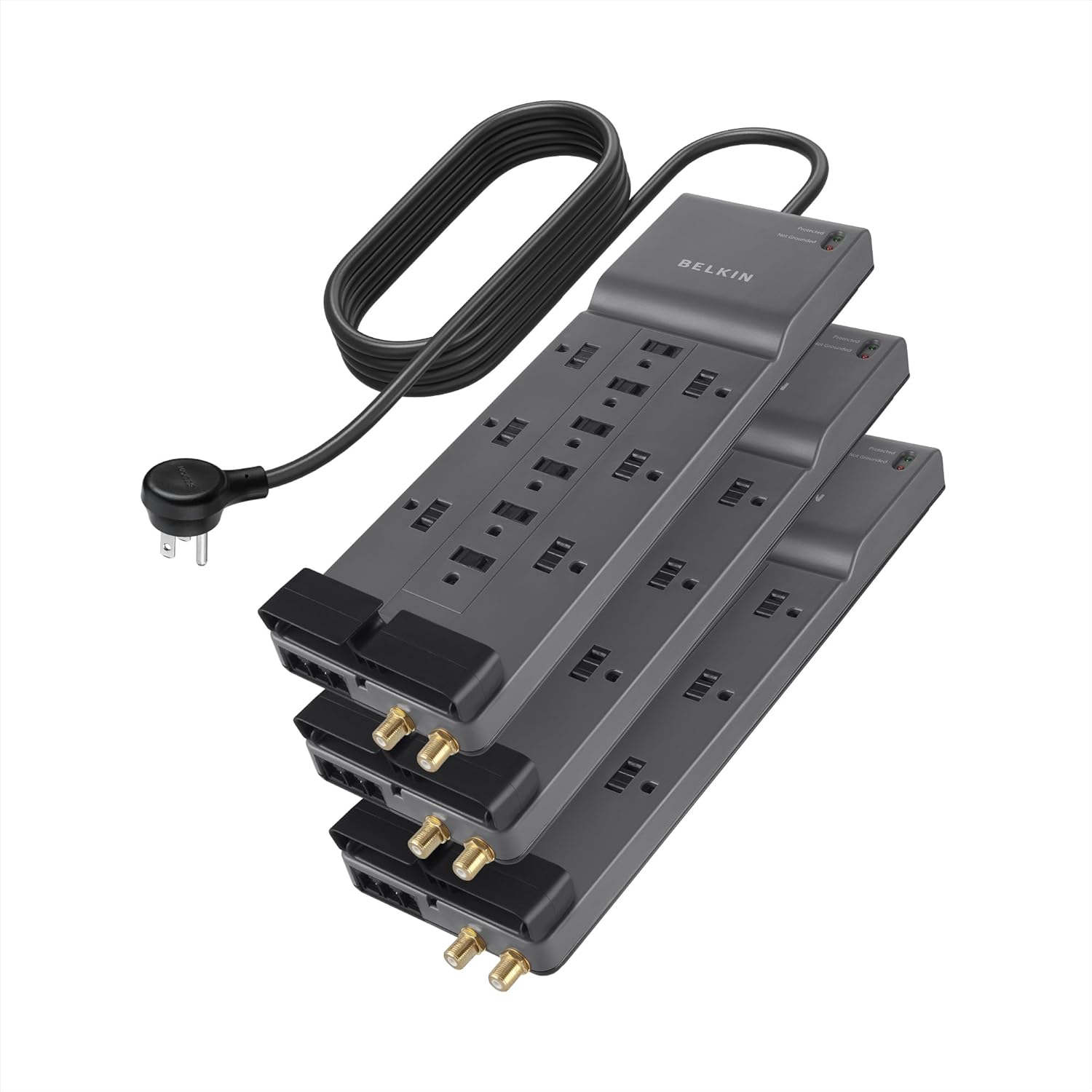 Belkin 12 Outlet Surge Protector Power Strip With 8ft Cable