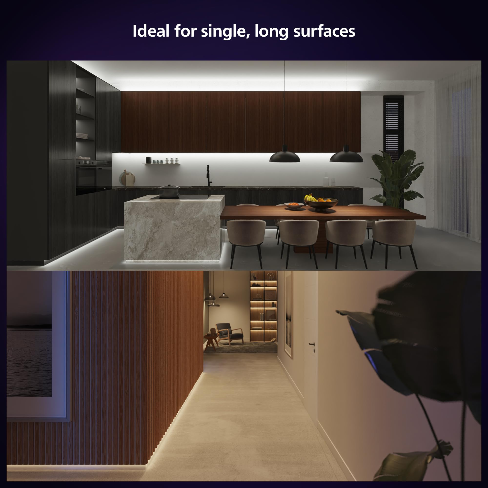 Philips Hue Smart LED Lightstrip Enhances Home Ambiance