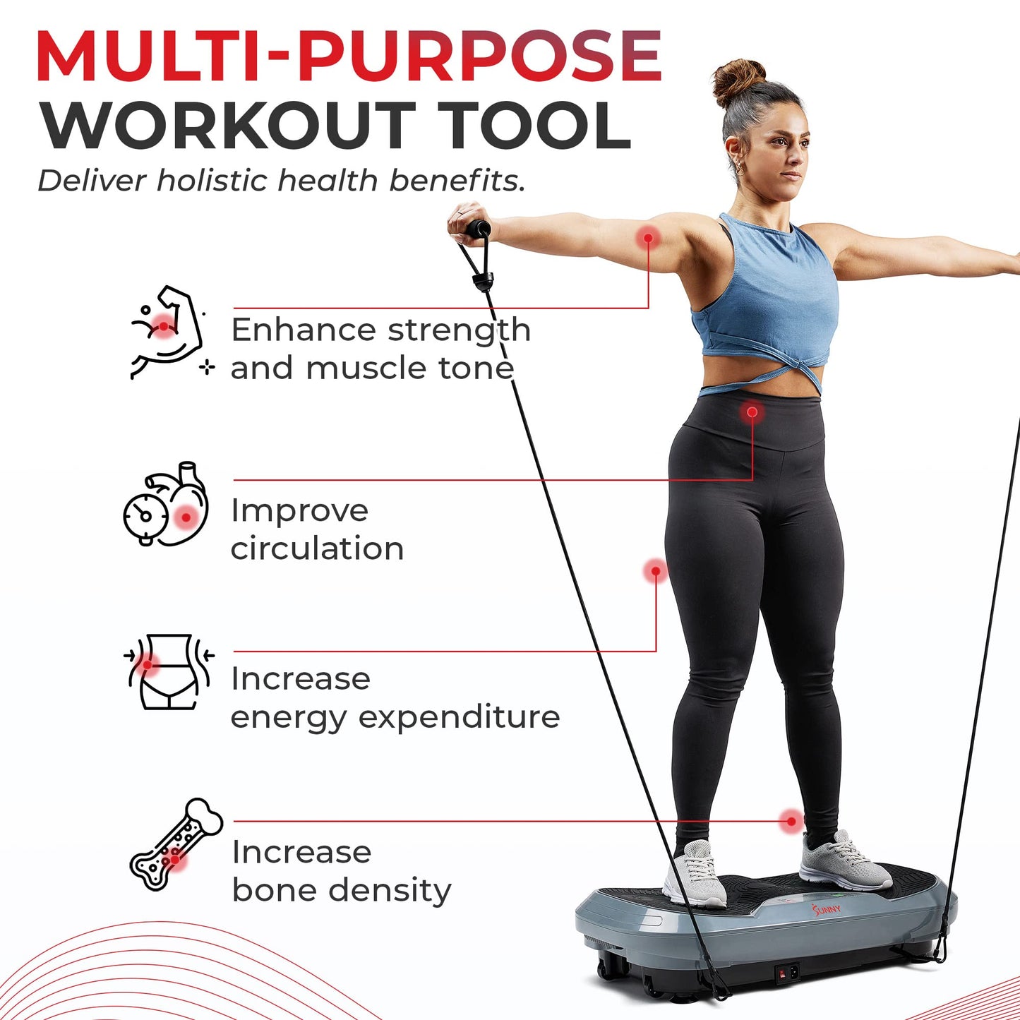Sunny Health and Fitness Vibration Plate for Weight Loss