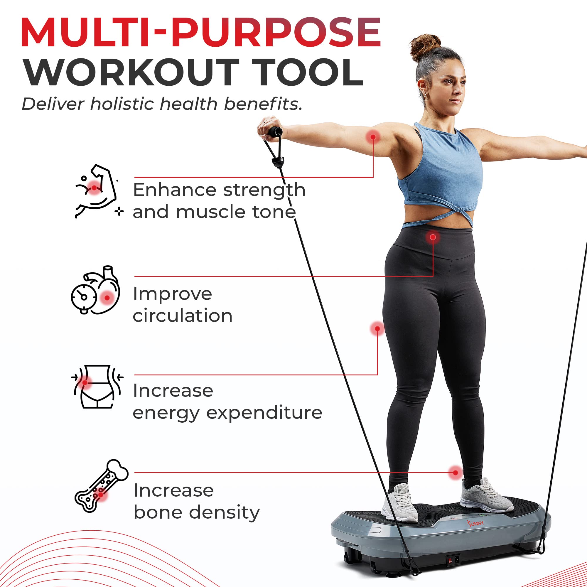 Sunny Health and Fitness Vibration Plate for Weight Loss