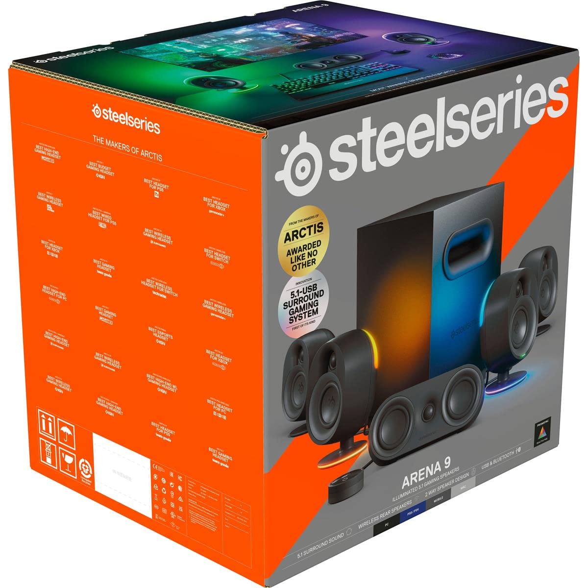 SteelSeries Arena 3 Gaming Speakers with Immersive Audio