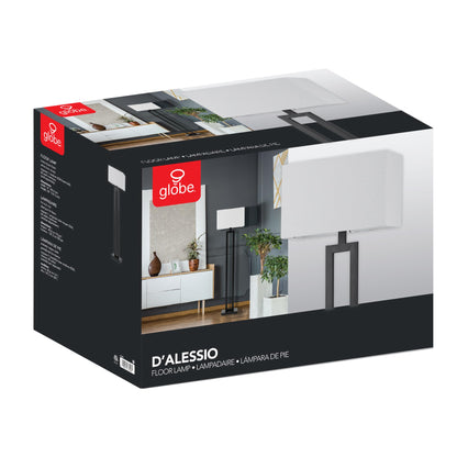 Modern 58 Inch Floor Lamp with Geometric Design