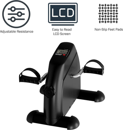 Under Desk Bike Exerciser with LCD Calorie Counter