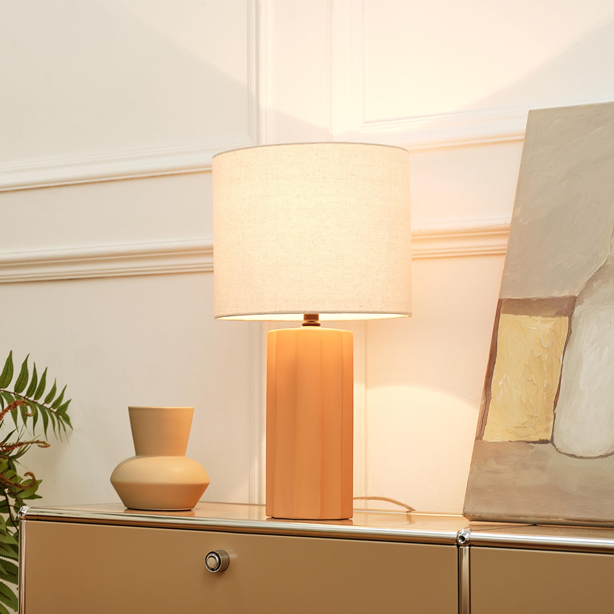 Maya 21 Inch Clear Glass Fillable Table Lamp