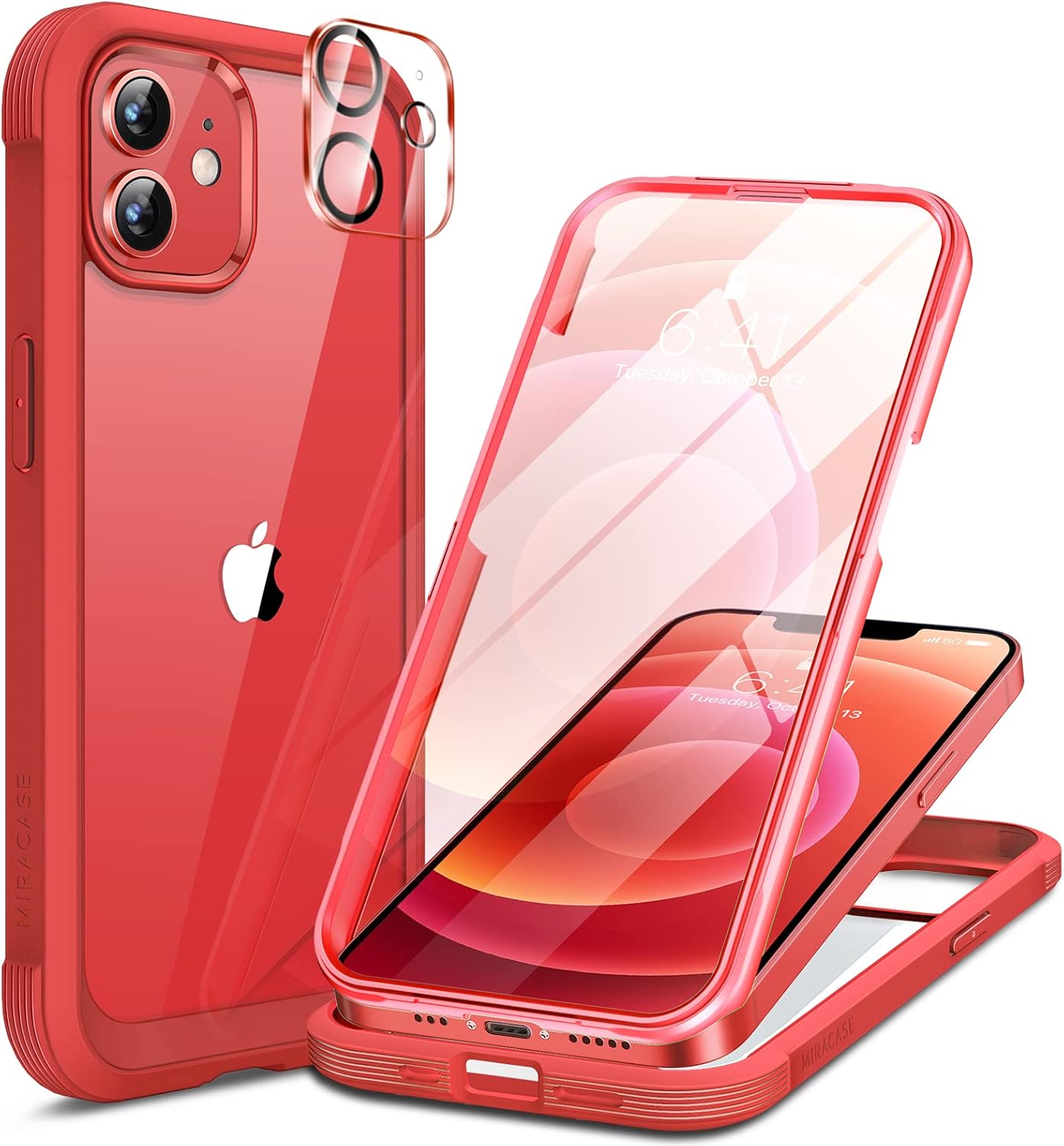 Miracase Glass Series iPhone 11 Rugged Case 6.1 9H Purple