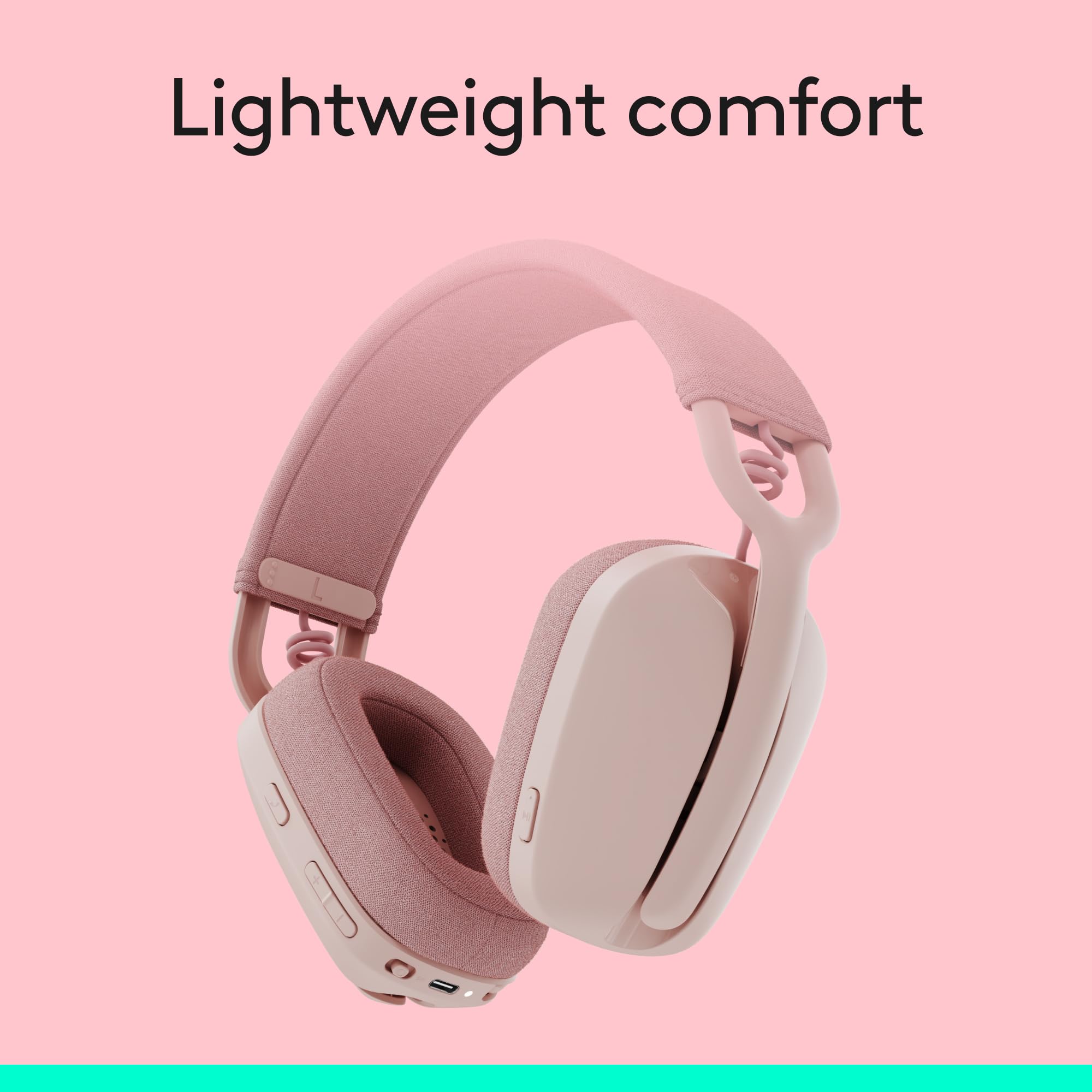 Logitech Zone Vibe 100 Wireless Headphones with Noise Canceling Microphone
