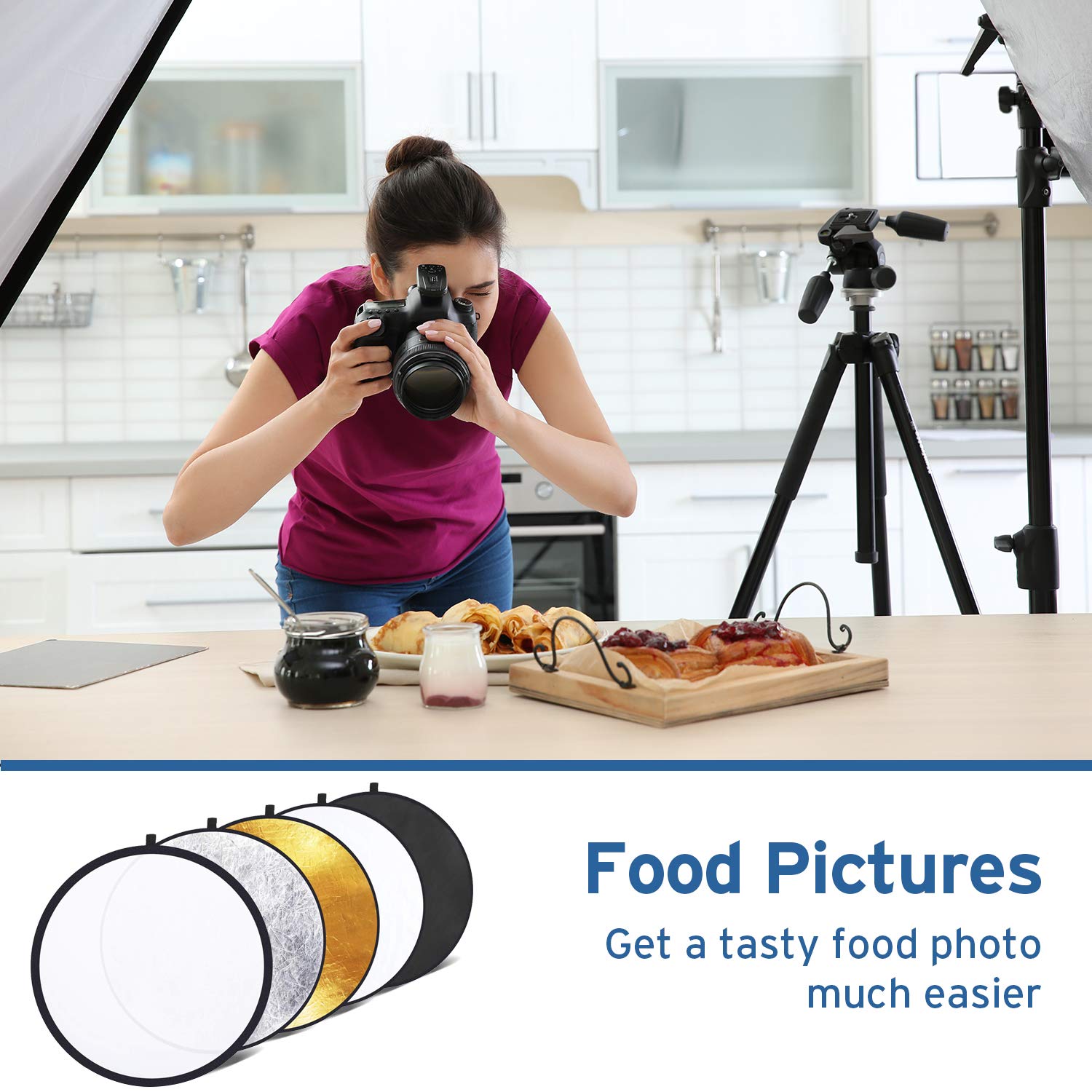 Etekcity 5 in 1 Photography Reflector Kit for Perfect Lighting