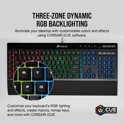 Corsair K55 RGB Pro Gaming Keyboard with Macro Keys