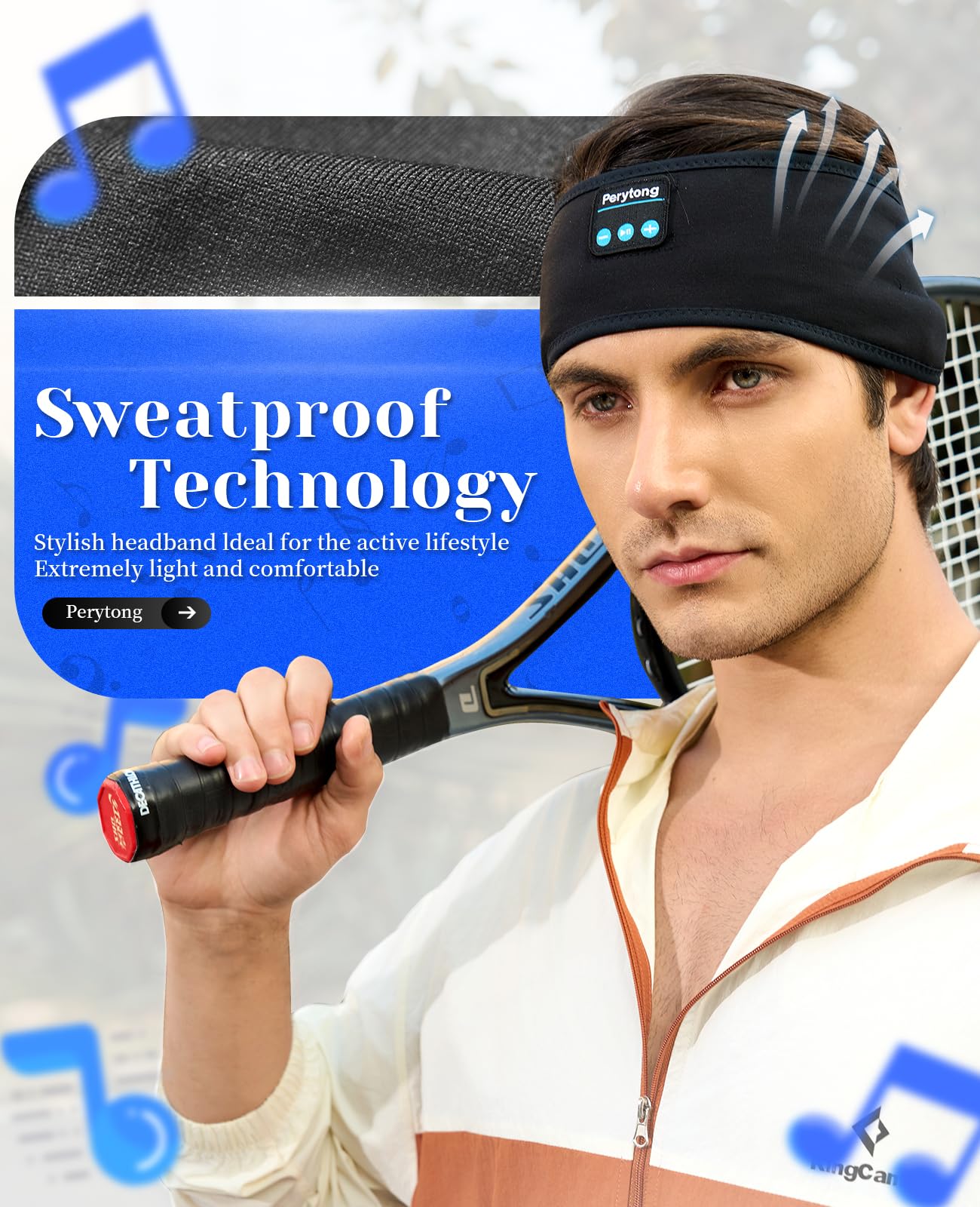 Perytong Sleep Headphones Wireless Bluetooth Headband