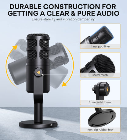 Maono PD100 XLR Cardioid Dynamic Podcast Microphone