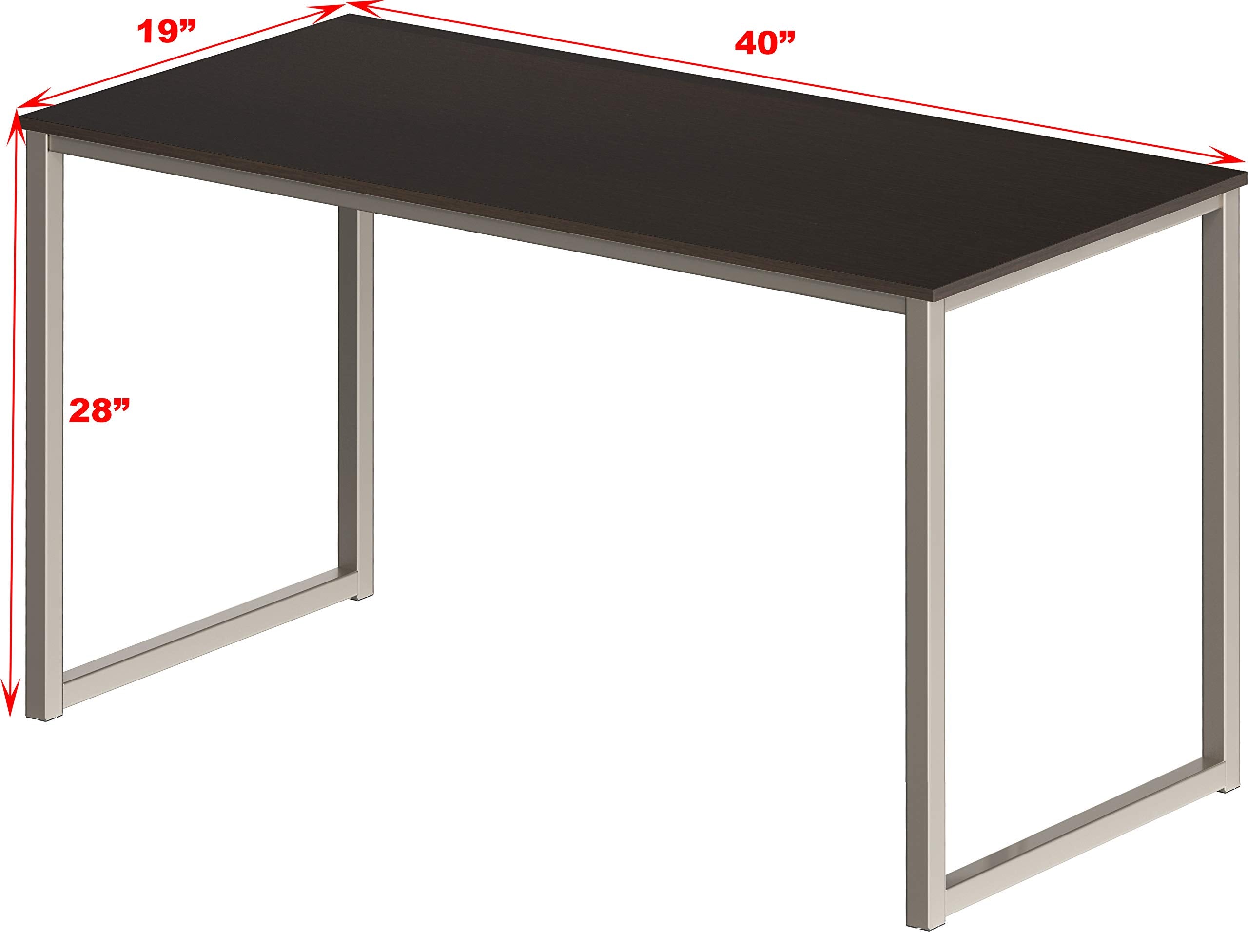 SHW 48 Inch Black Home Office Computer Desk