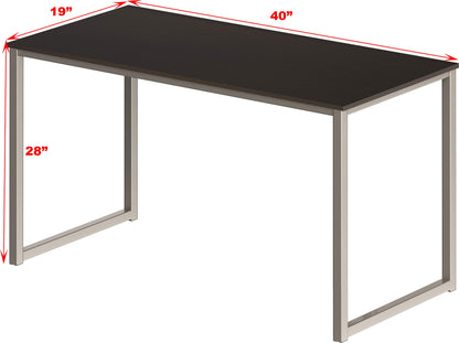 SHW 48 Inch Black Home Office Computer Desk