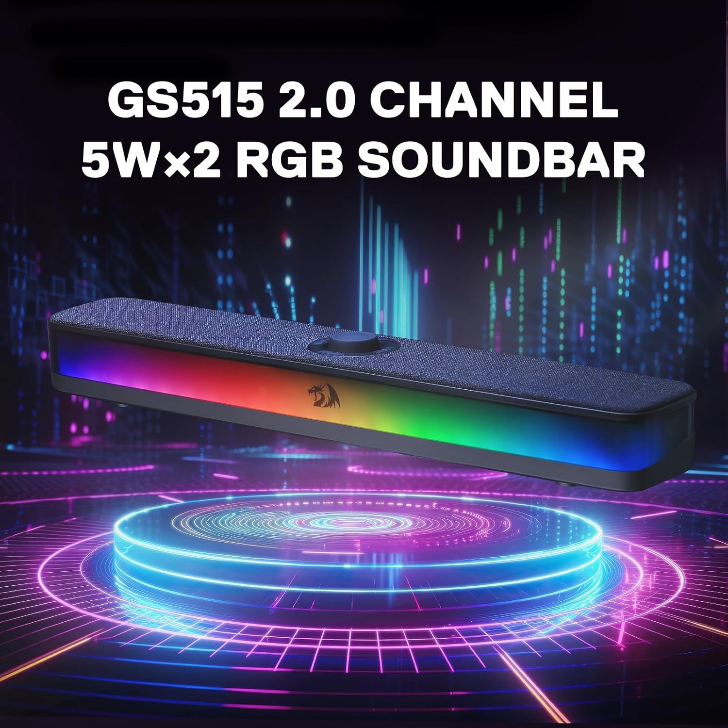 Redragon GS515 RGB Desktop Soundbar with Bluetooth