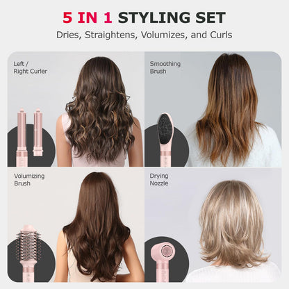 5 In 1 Hair Dryer Brush for Frizz Free Volume