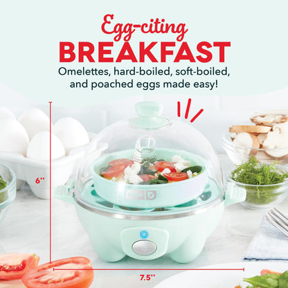 Dash Rapid Egg Cooker 6 Egg Capacity Auto Shut Off Aqua
