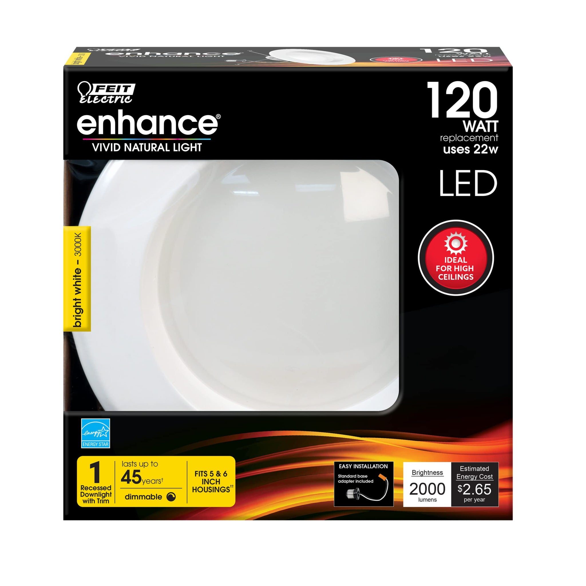 Energy Efficient LED Downlight Retrofit Kit with Adjustable Trim
