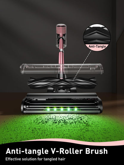 Cordless Vacuum Cleaner 8 In 1 LED Display Suction Pink