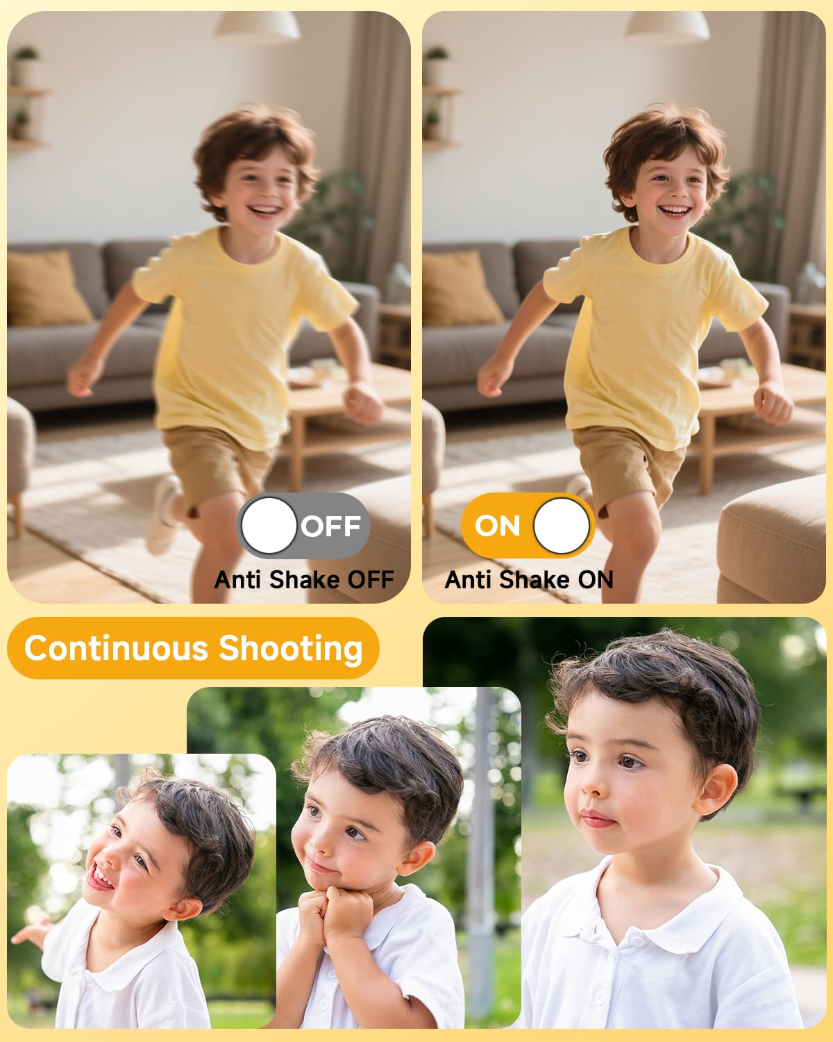 44MP Compact Digital Camera with 16X Zoom for Kids