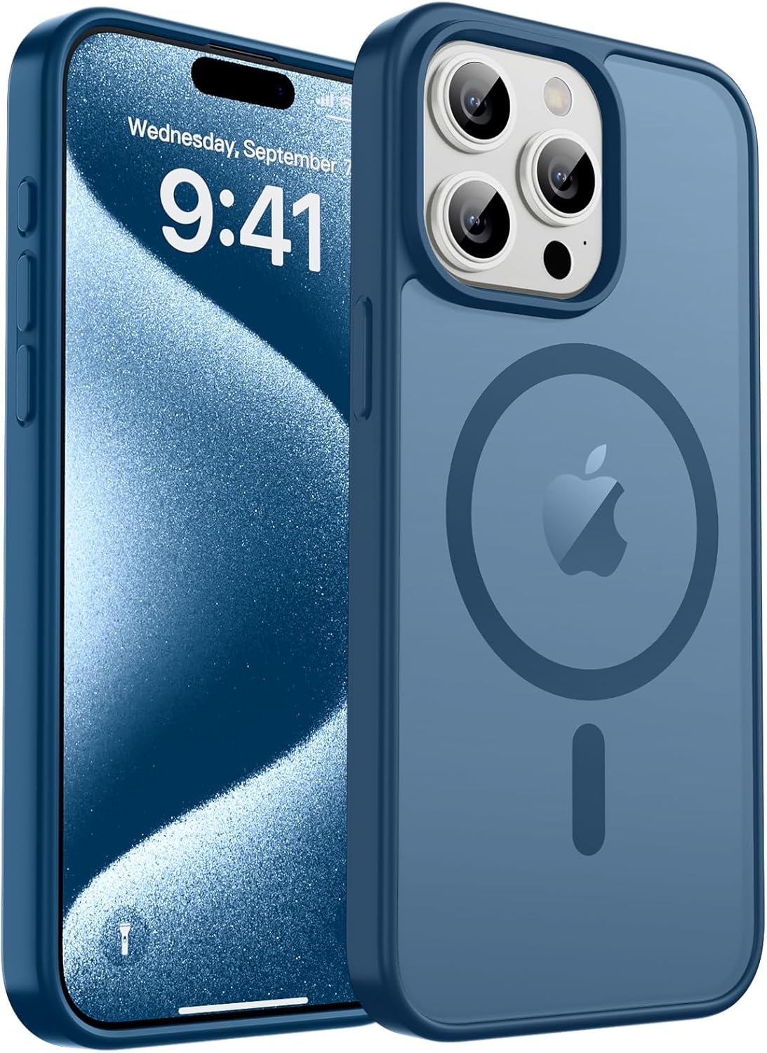 MagSafe Compatible iPhone 14 15 Case Matte Shockproof Anti Scratch Black