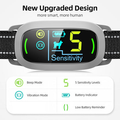Rechargeable Dog Bark Collar with Adjustable Sensitivity Levels