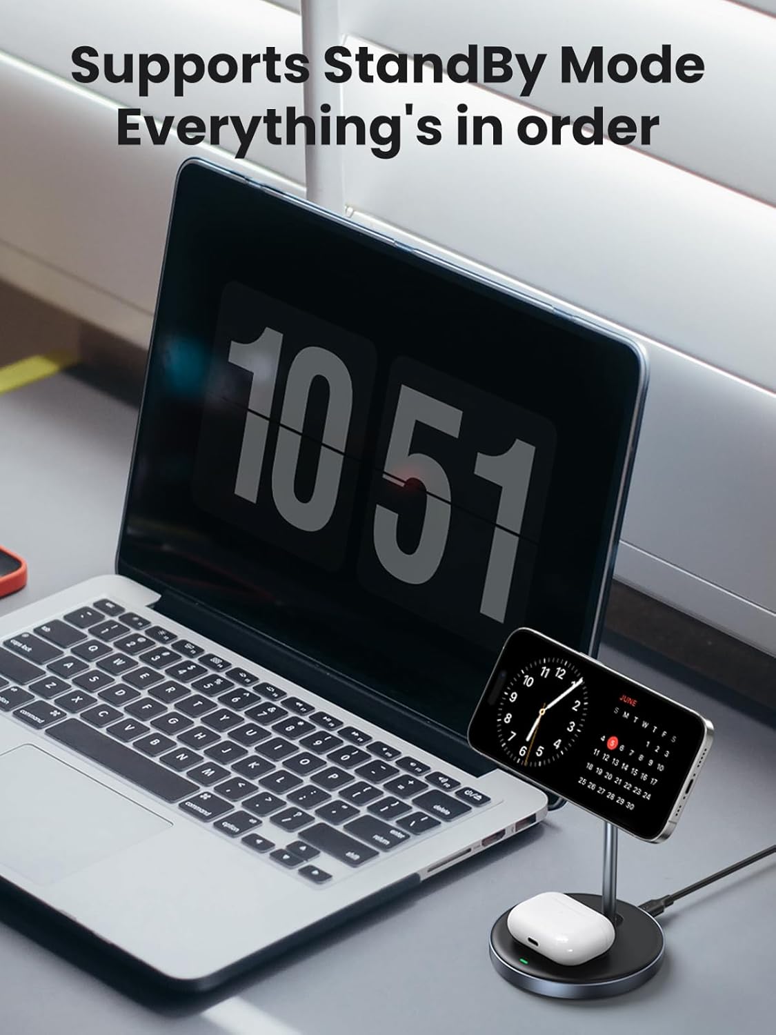 UGREEN MagFlow Fast Wireless Charger for iPhone and AirPods