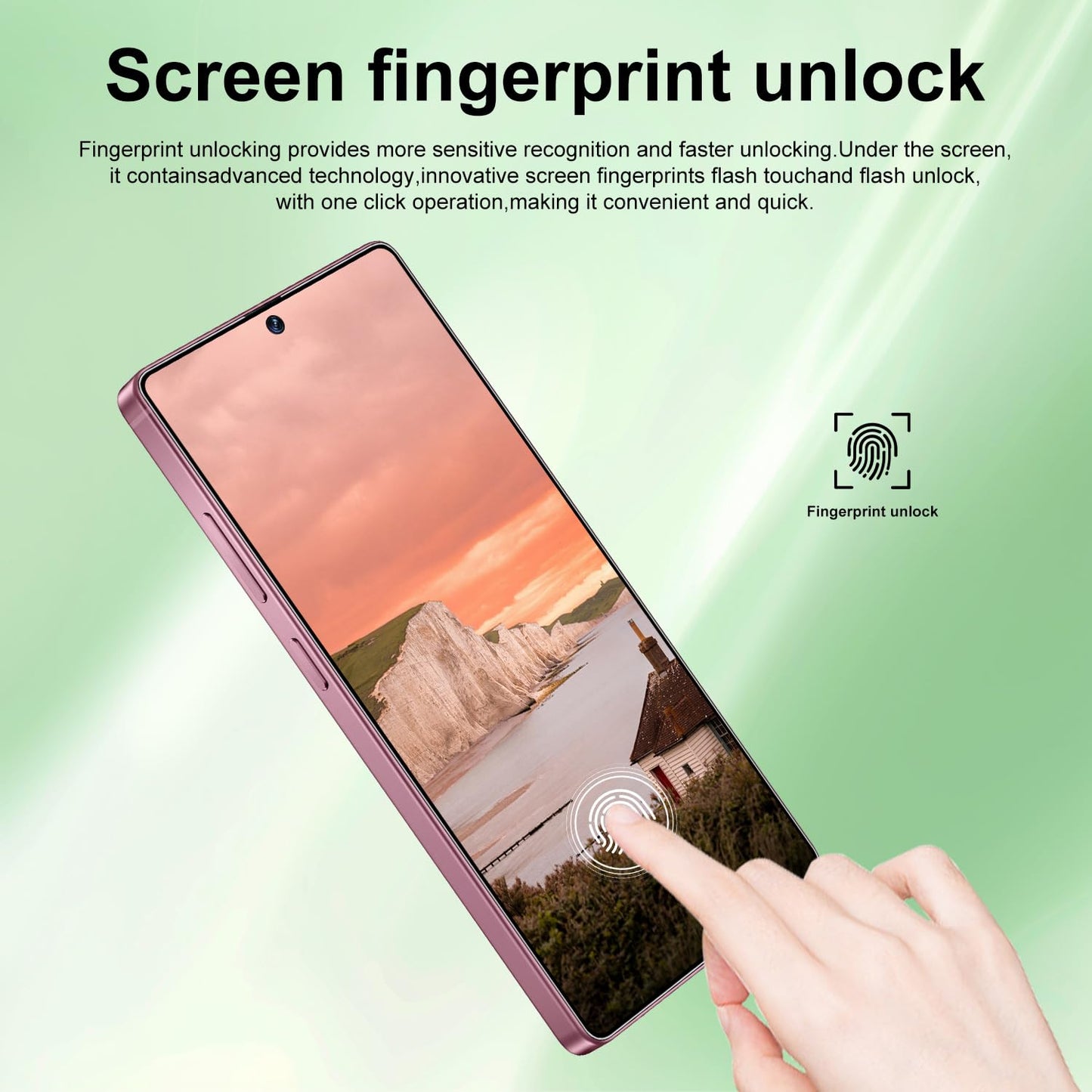 MMY I25 Ultra Unlocked Phone Built In Pen 6.99in 16GB 512GB Android 14 5G Green