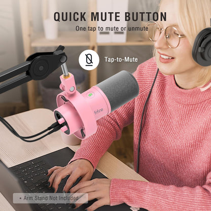FIFINE Dynamic Microphone XLR USB Podcast Studio Mic