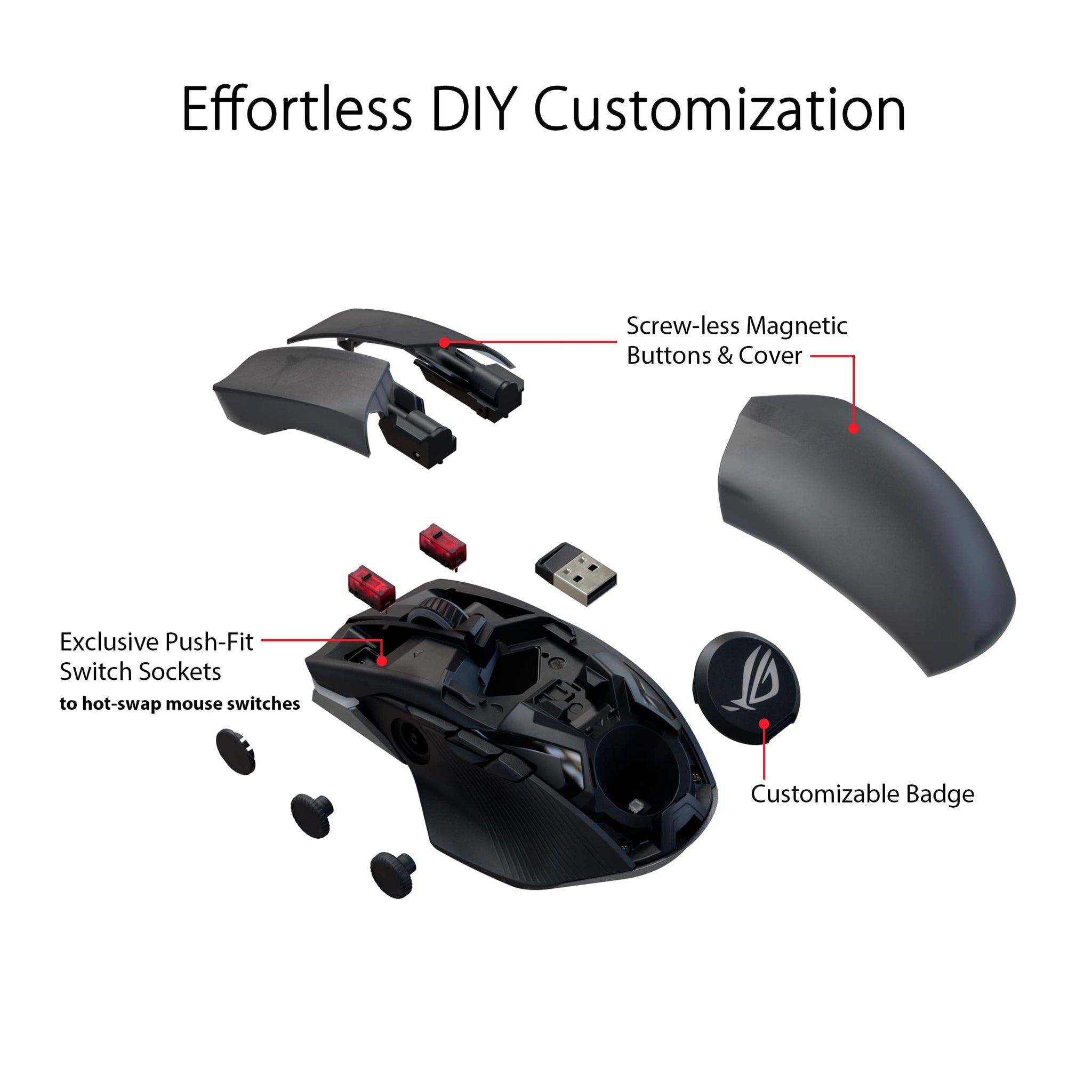 ASUS ROG Spatha X Wireless Gaming Mouse with RGB Lighting