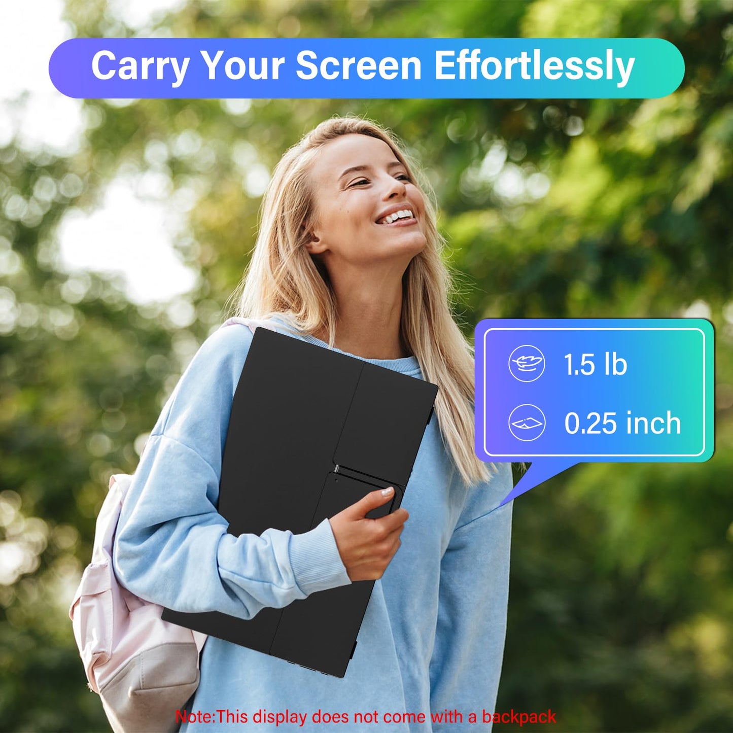 InnoView 15 Inch Portable Monitor FHD 1080P HDMI USB C