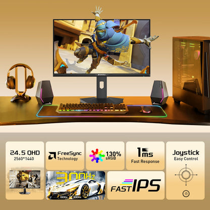 Sansui 27 Inch WQHD Gaming Monitor 180Hz 1ms DP HDMI HDR
