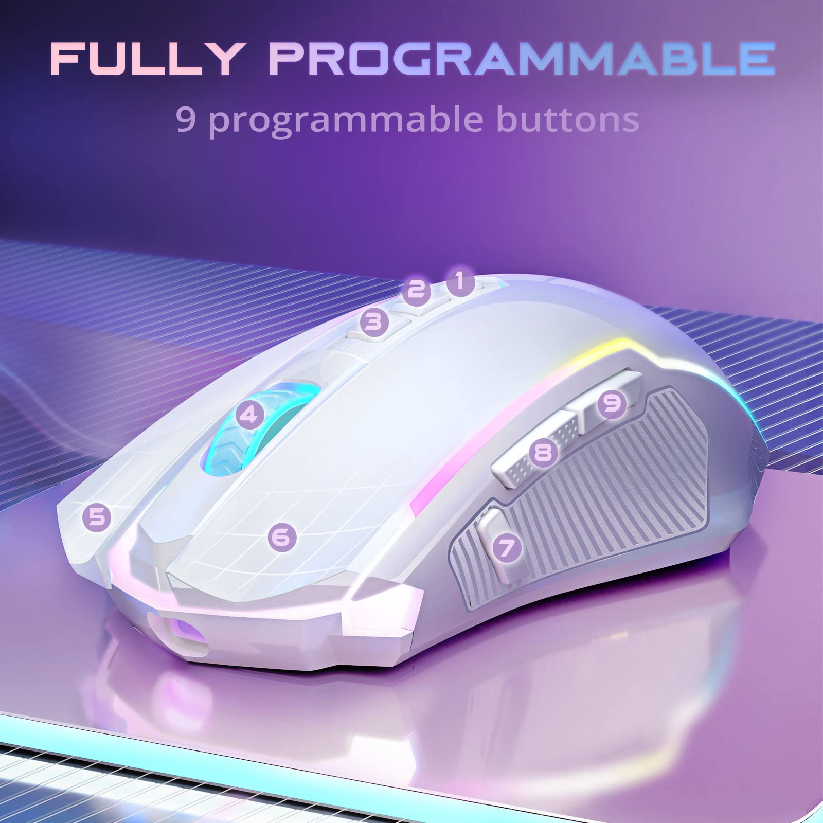 Redragon Wireless Gaming Mouse with 8000 DPI Performance