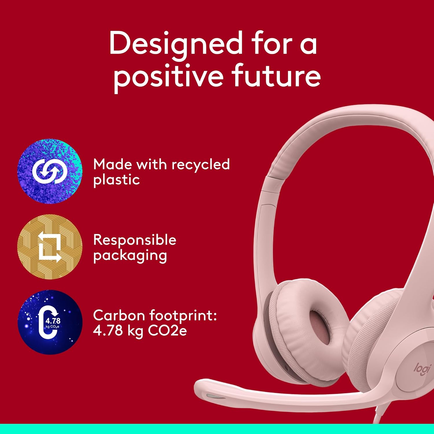 Logitech H390 Wired Headset with Noise Cancelling Mic