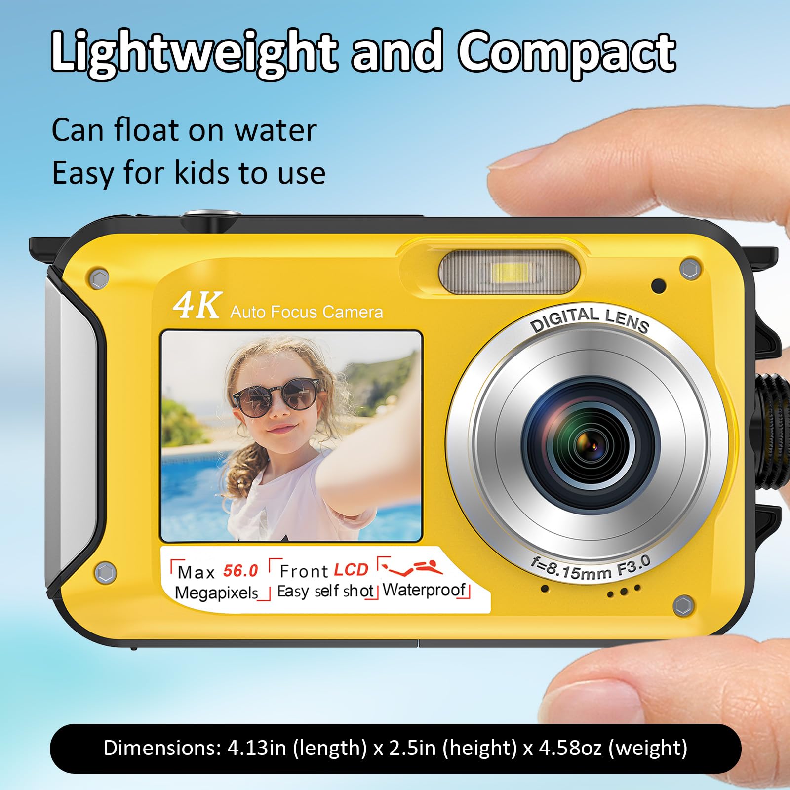 4K Waterproof Underwater Camera for Snorkeling Adventures