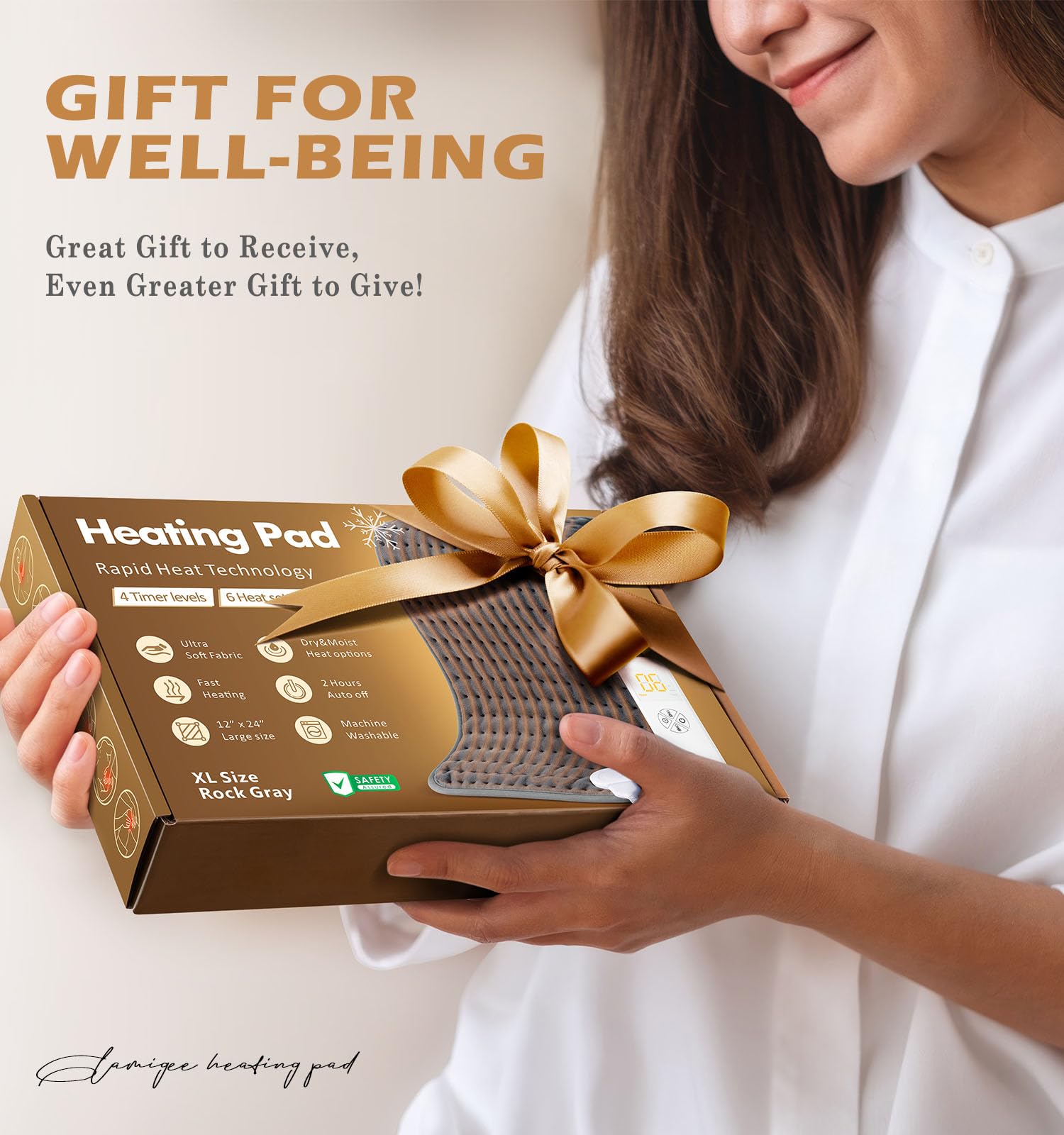 Electric Heating Pad for Back Pain Relief with Auto Off