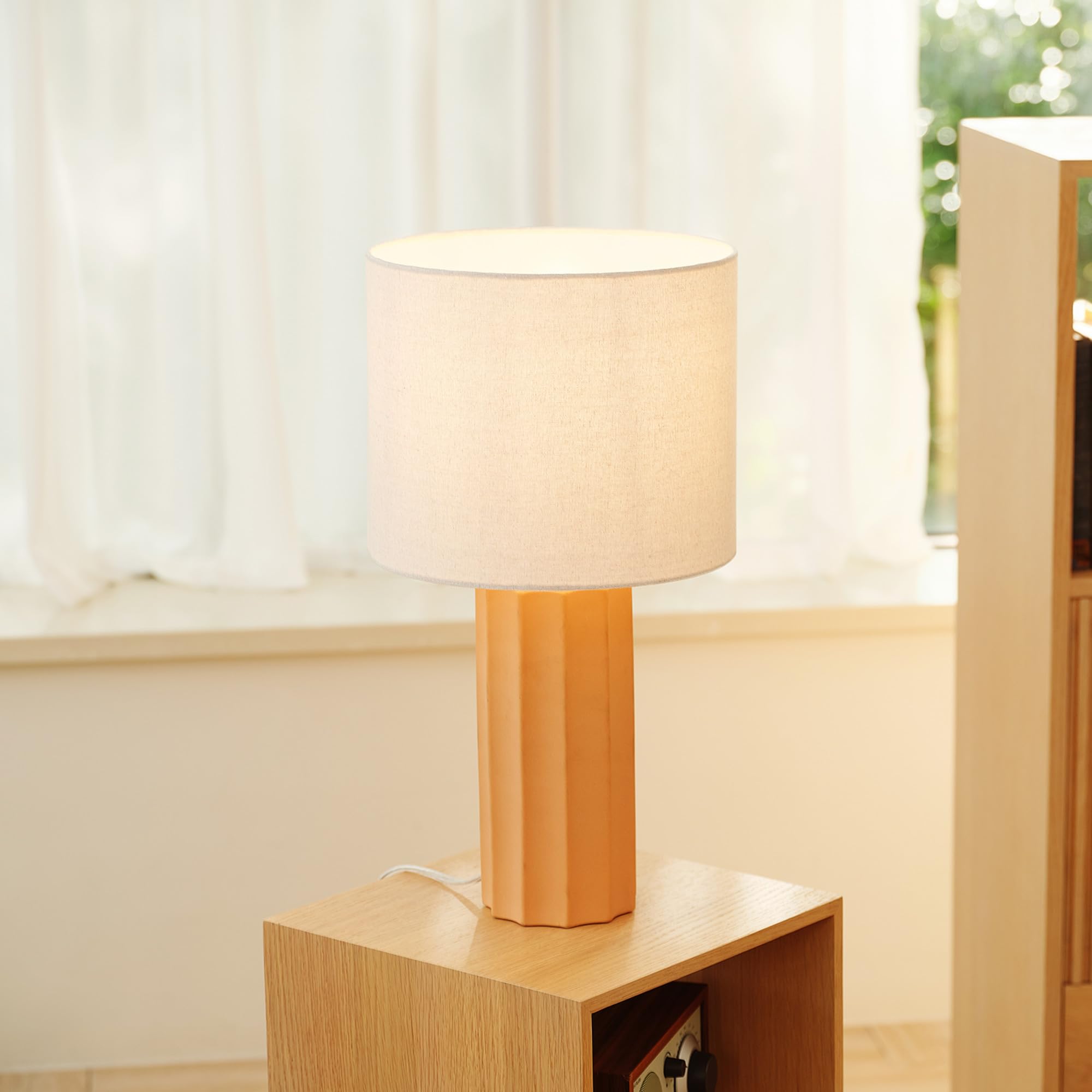 Maya 21 Inch Clear Glass Fillable Table Lamp