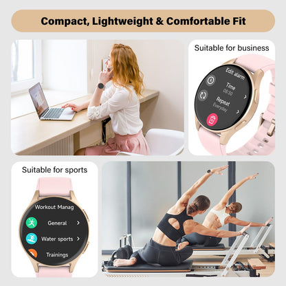 Smart Watch For Women With Alexa Health Tracking AMOLED