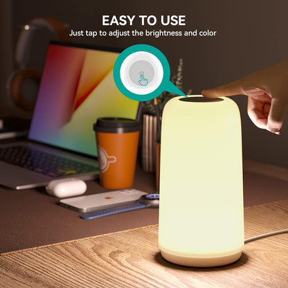 Touch Bedside Table Lamp Rgb 3 Way Dimmable Nightstand