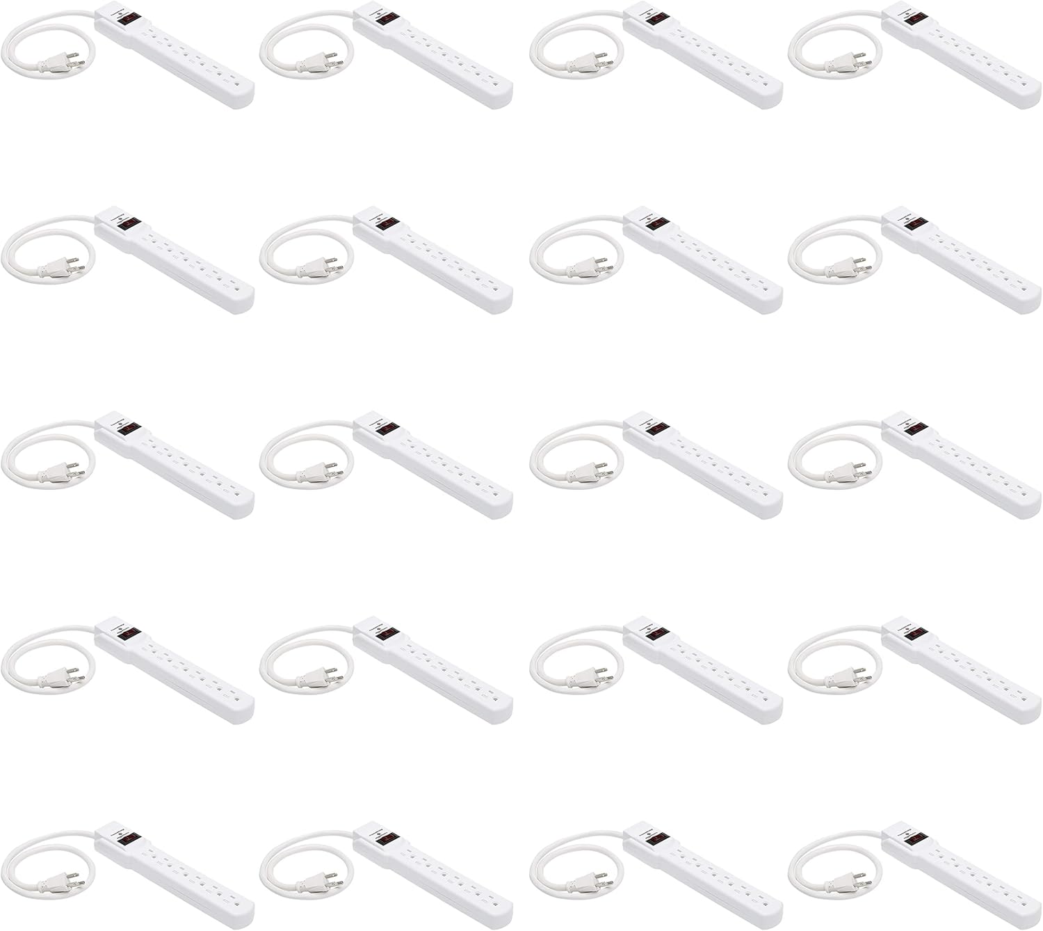 Amazon Basics Two Pack Surge Protector Power Strip 200J