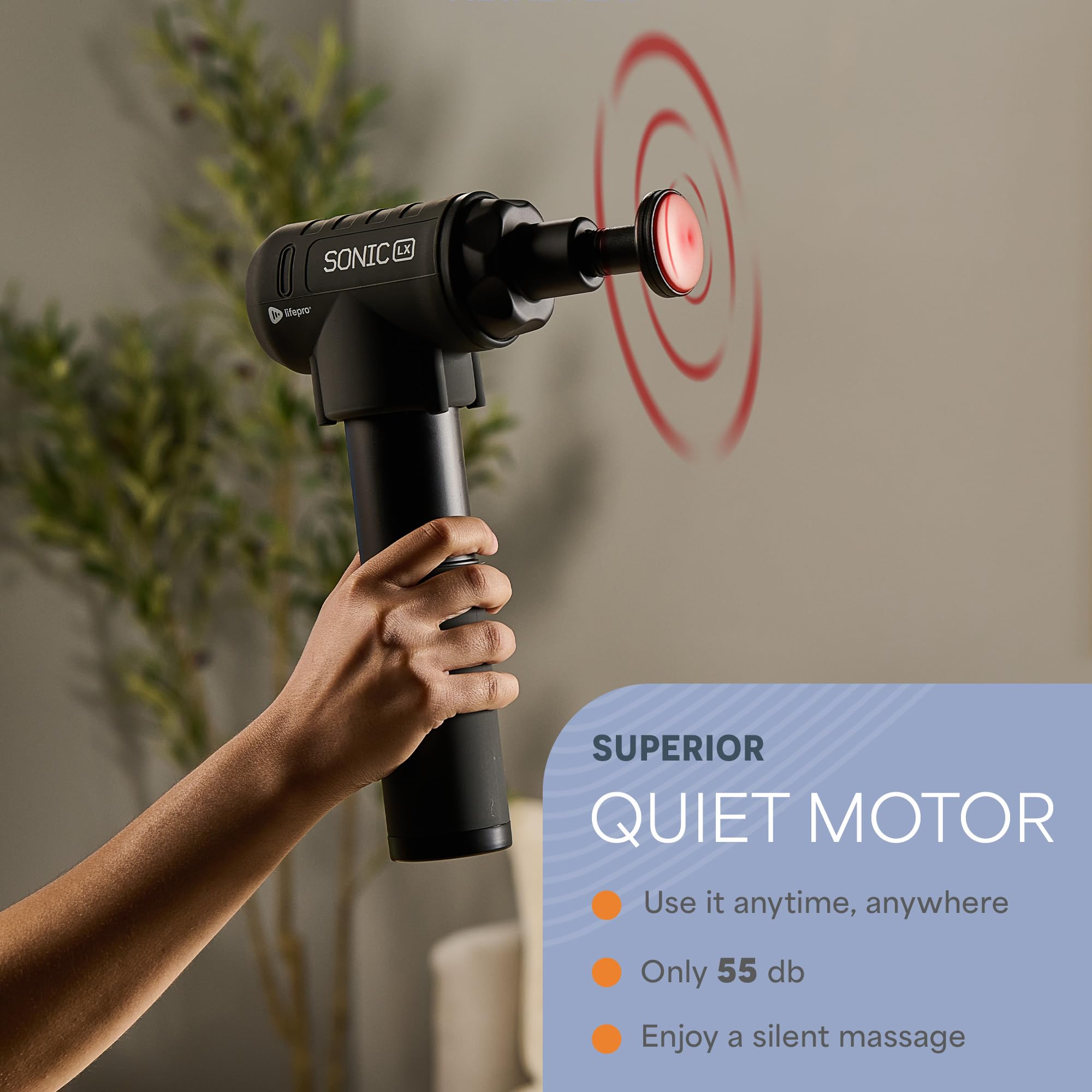 LifePro Sonic LX Heated Massage Gun for Muscle Recovery